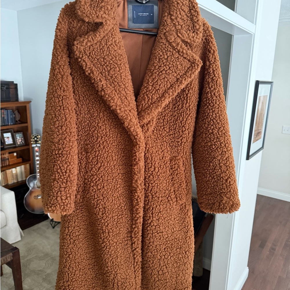 Women's Caramel Brown Teddy Coat